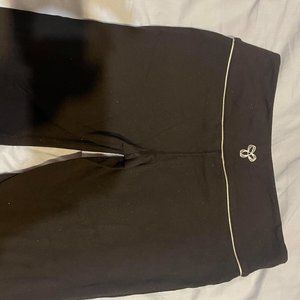 TNA lycra track pants - black and silver